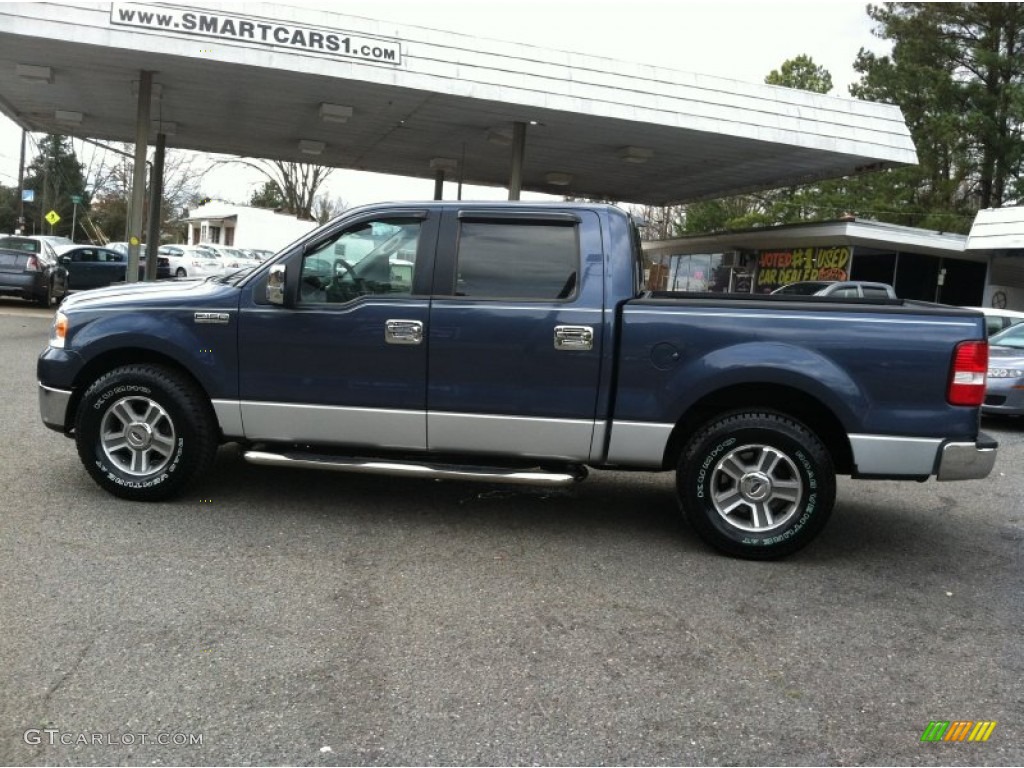 2006 F150 XLT SuperCrew - True Blue Metallic / Medium/Dark Flint photo #6