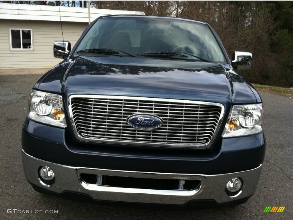 2006 F150 XLT SuperCrew - True Blue Metallic / Medium/Dark Flint photo #8