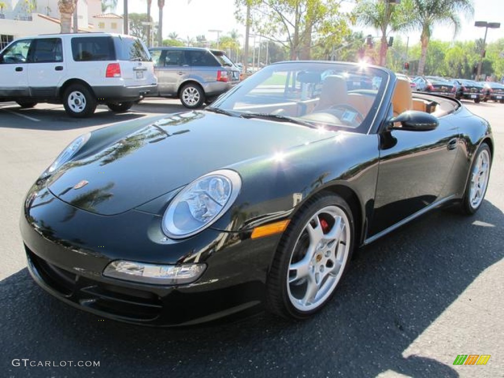 Dark Olive Metallic 2006 Porsche 911 Carrera S Cabriolet Exterior Photo #60913190