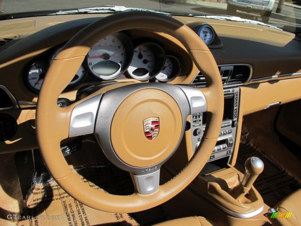 2006 Porsche 911 Carrera S Cabriolet Sand Beige Steering Wheel Photo #60913286