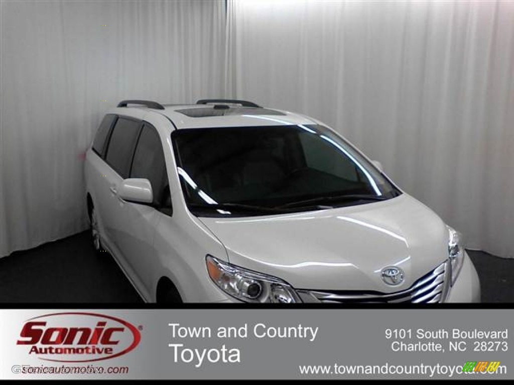 Blizzard White Pearl Toyota Sienna