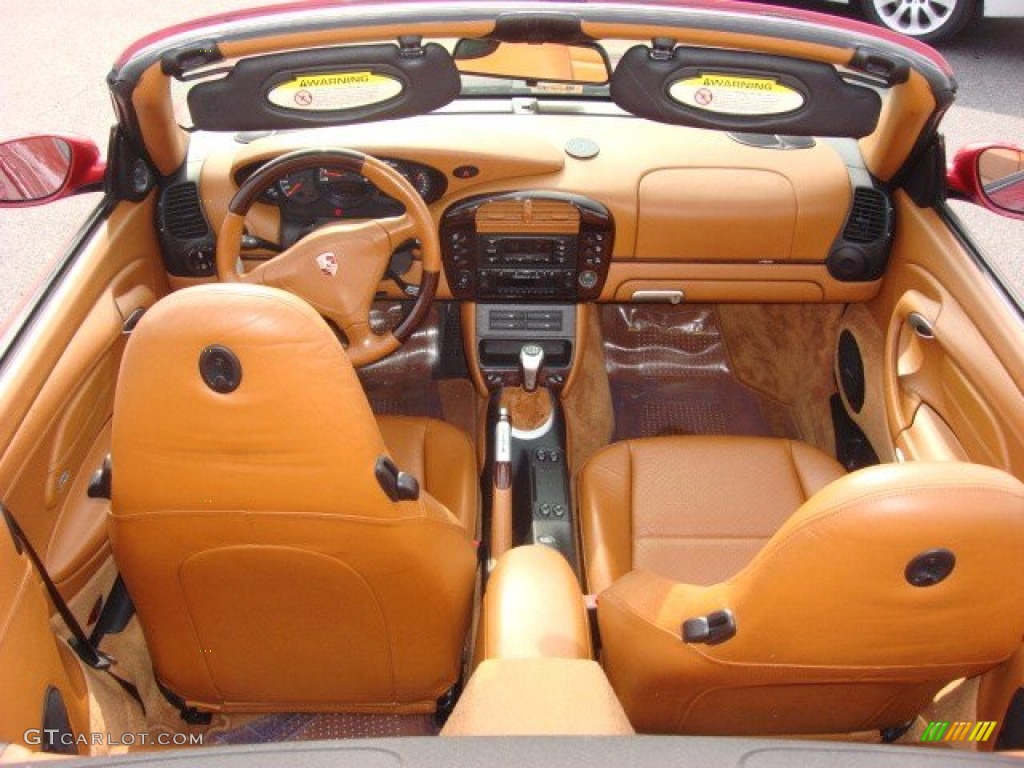 Natural Brown Interior 2002 Porsche 911 Carrera Cabriolet Photo #60916355