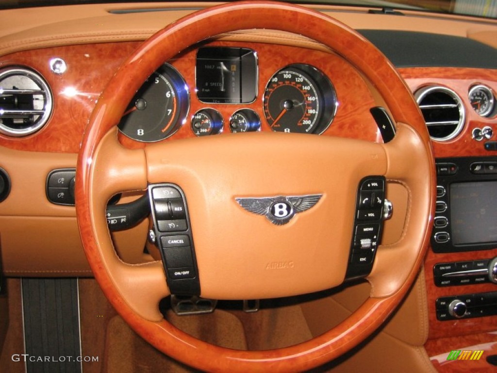 2006 Bentley Continental GT Standard Continental GT Model Saddle Steering Wheel Photo #60917270
