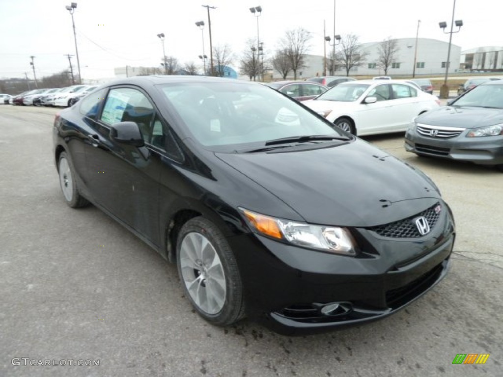 Crystal Black Pearl 2012 Honda Civic Si Coupe Exterior Photo #60919618