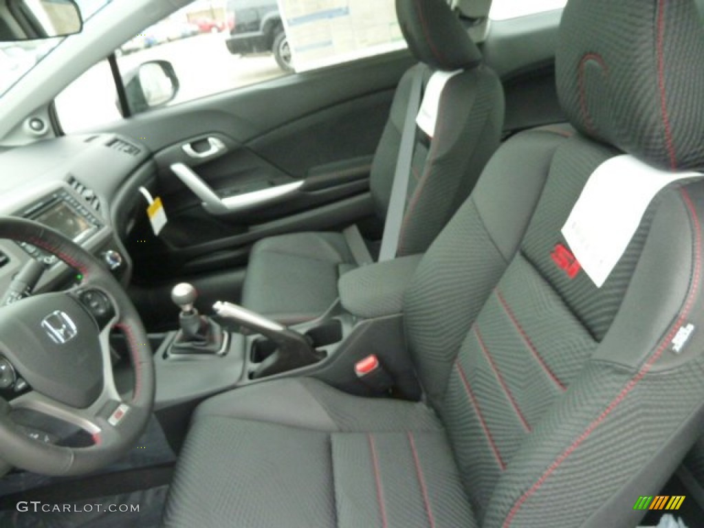 Black Interior 2012 Honda Civic Si Coupe Photo #60919644