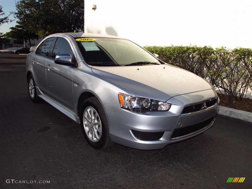 2010 Lancer ES - Apex Silver Metallic / Black photo #1