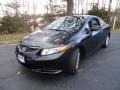 2012 Crystal Black Pearl Honda Civic EX-L Coupe  photo #3