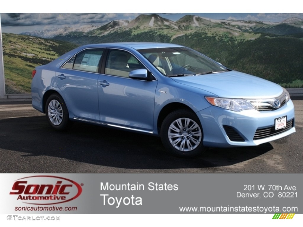 2012 Camry Hybrid LE - Clearwater Blue Metallic / Ivory photo #1