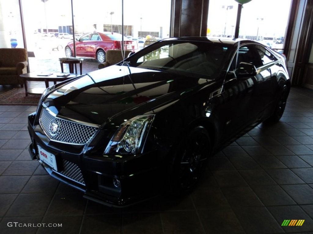 2012 CTS -V Coupe - Black Diamond Tricoat / Ebony/Ebony photo #1