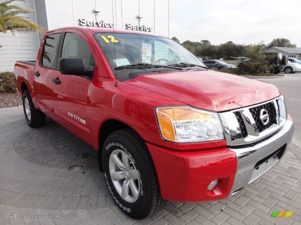 Red Alert 2012 Nissan Titan SV Crew Cab Exterior Photo #60925097