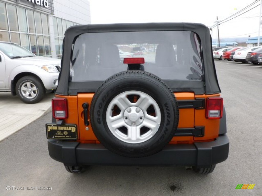 2011 Wrangler Sport 4x4 - Mango Tango Pearl / Black photo #10