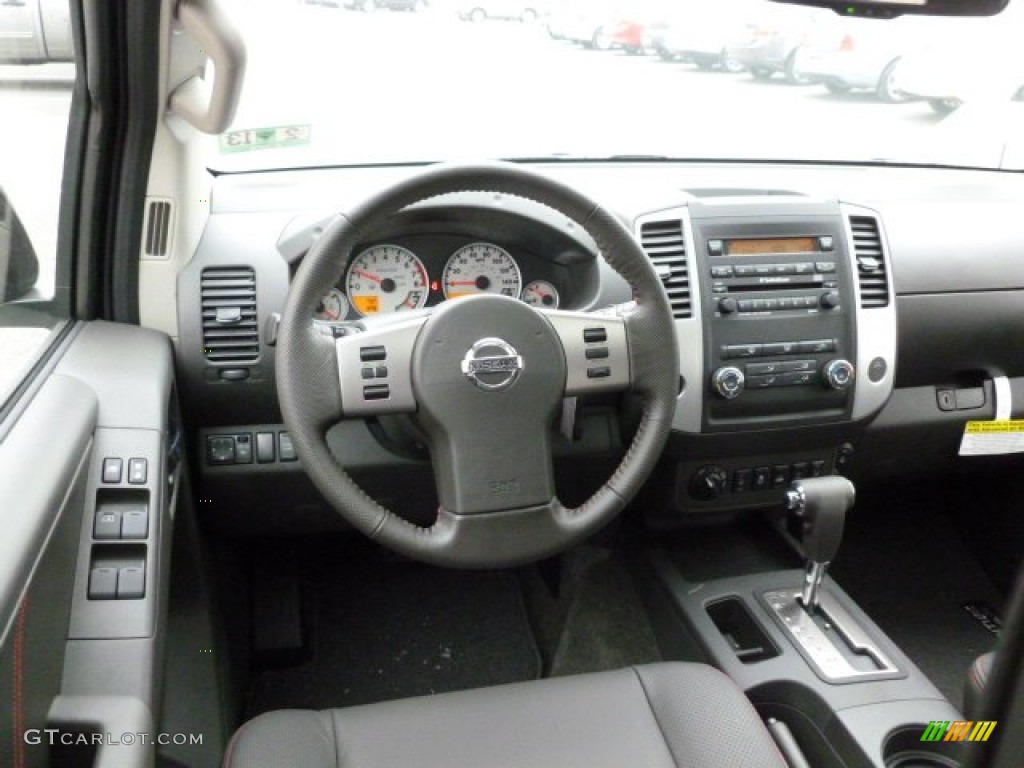 2012 Nissan Frontier Pro-4X Crew Cab 4x4 Pro 4X Graphite/Red Dashboard Photo #60928148