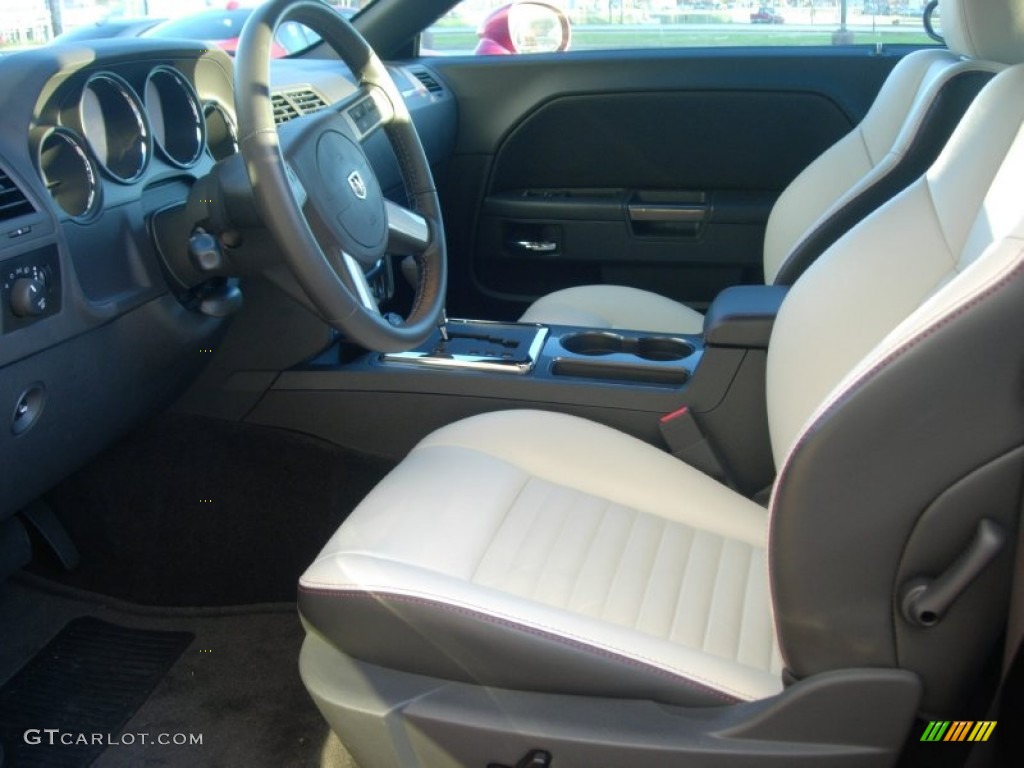 Pearl White Leather Interior 2010 Dodge Challenger R/T Classic Furious Fuchsia Edition Photo #60928580