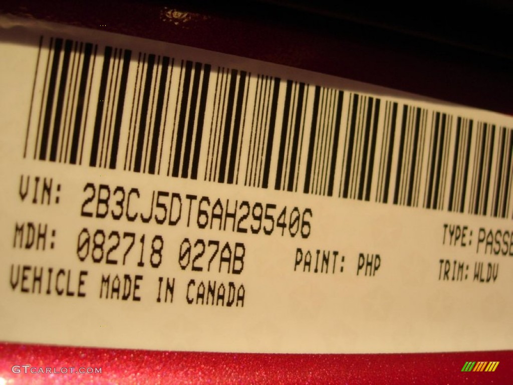 2010 Challenger Color Code PHP for Furious Fuchsia Photo #60928649