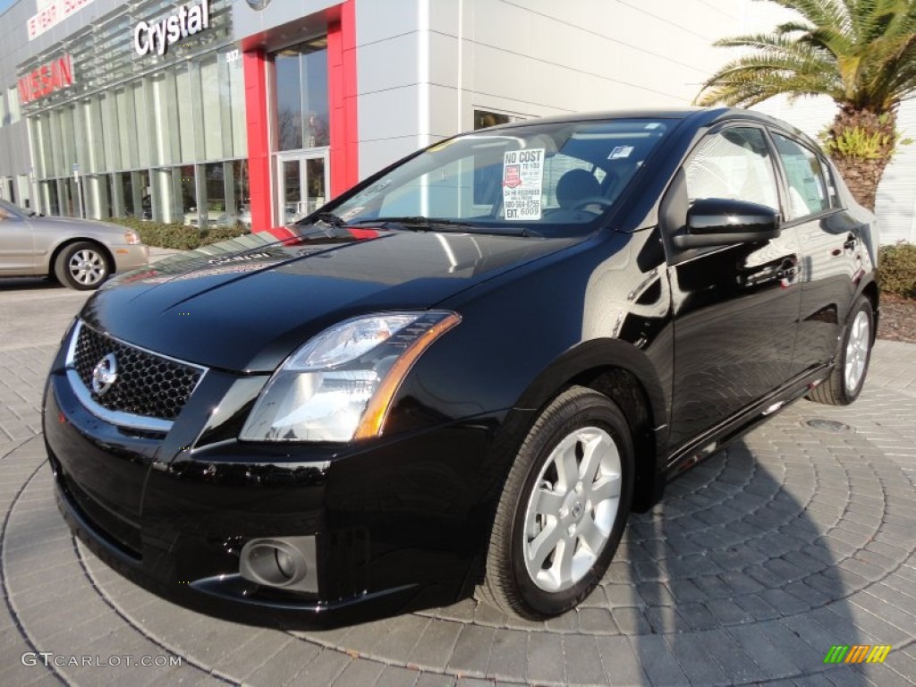 2012 Sentra 2.0 SR - Super Black / Charcoal photo #1