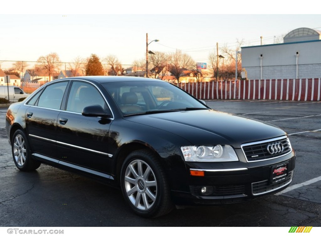 2005 A8 4.2 quattro - Brilliant Black / Black/Amaretto photo #1