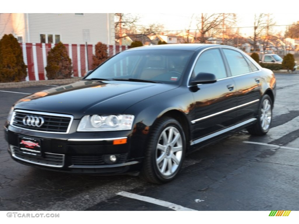 2005 A8 4.2 quattro - Brilliant Black / Black/Amaretto photo #3