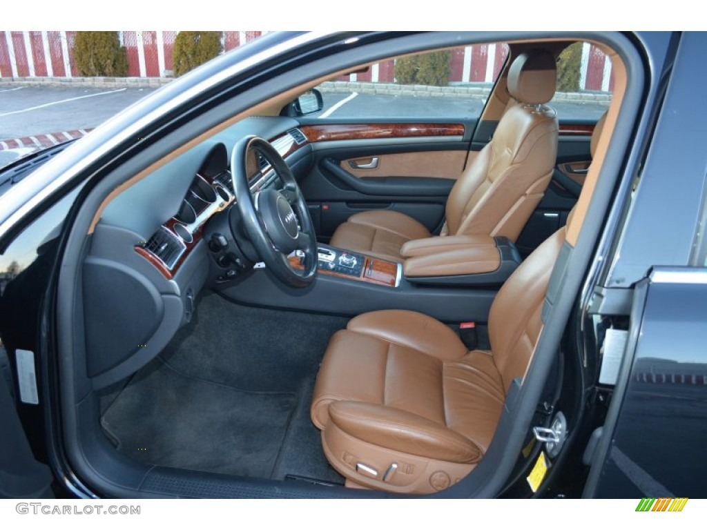 2005 A8 4.2 quattro - Brilliant Black / Black/Amaretto photo #9