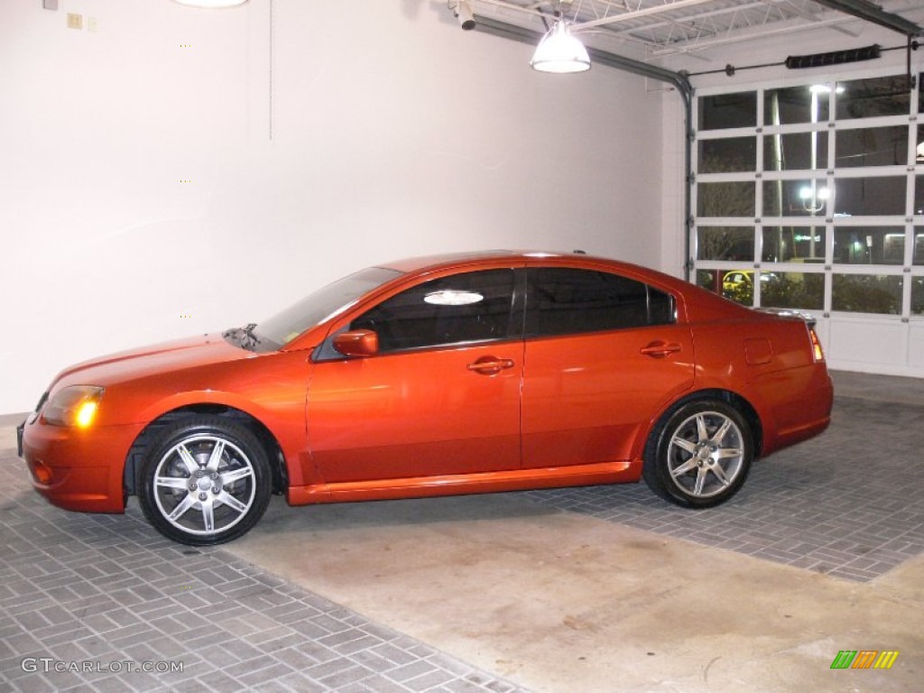 2007 Galant RALLIART - Sunset Orange Pearlescent / Black photo #2