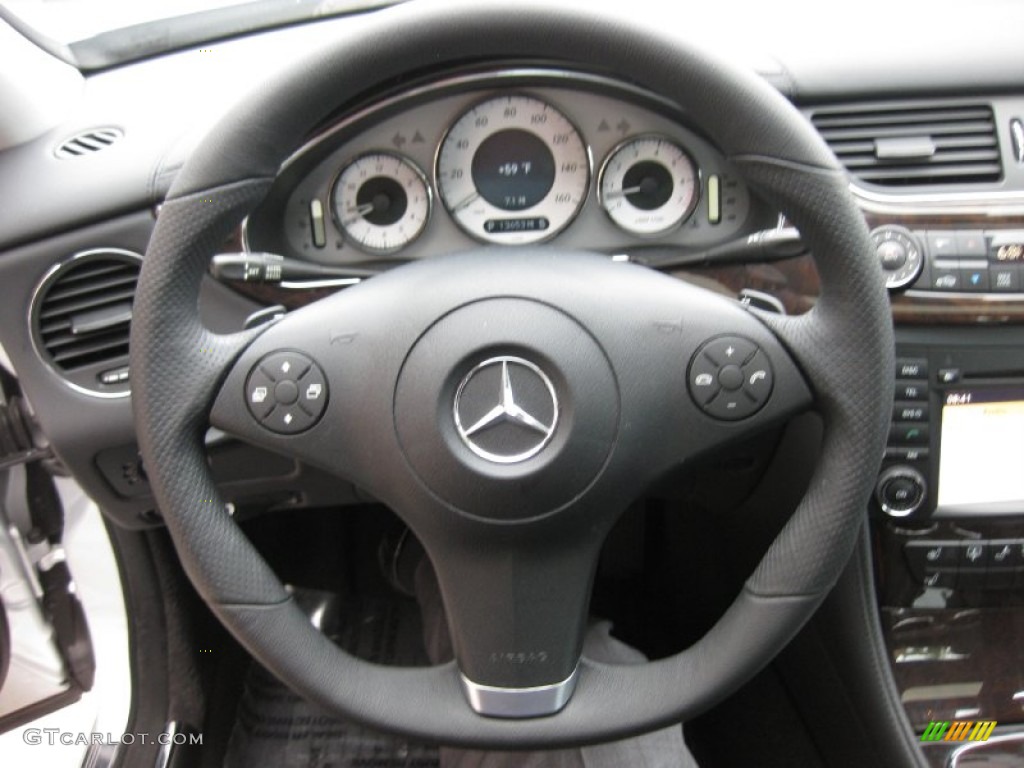 2009 Mercedes-Benz CLS 550 Black Steering Wheel Photo #60939290