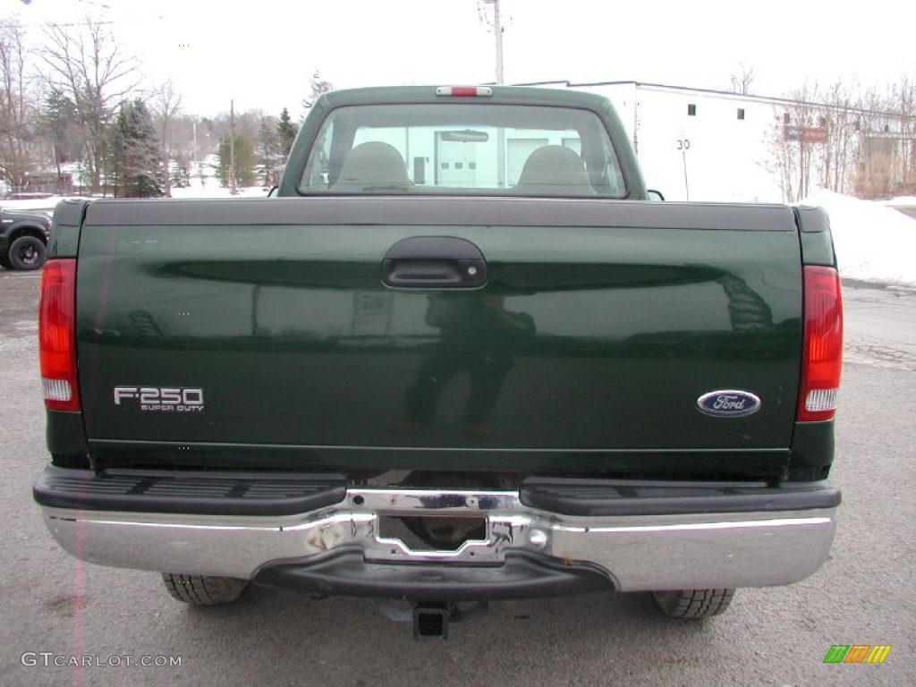 1999 F250 Super Duty XL Regular Cab 4x4 - Dark Hunter Green Metallic / Medium Prairie Tan photo #6