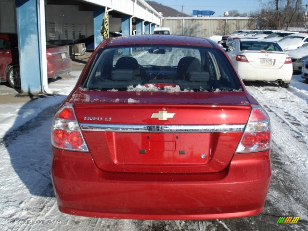 2010 Aveo LT Sedan - Sport Red / Charcoal photo #7