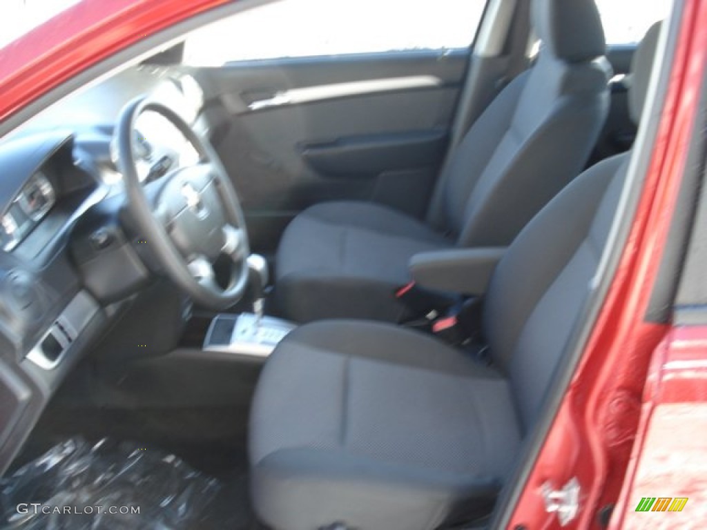 2010 Aveo LT Sedan - Sport Red / Charcoal photo #14