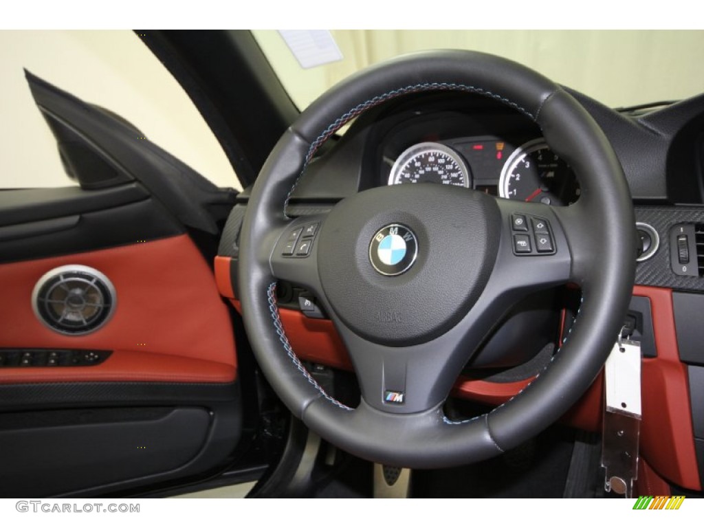 2010 BMW M3 Convertible Fox Red Novillo Steering Wheel Photo #60942243