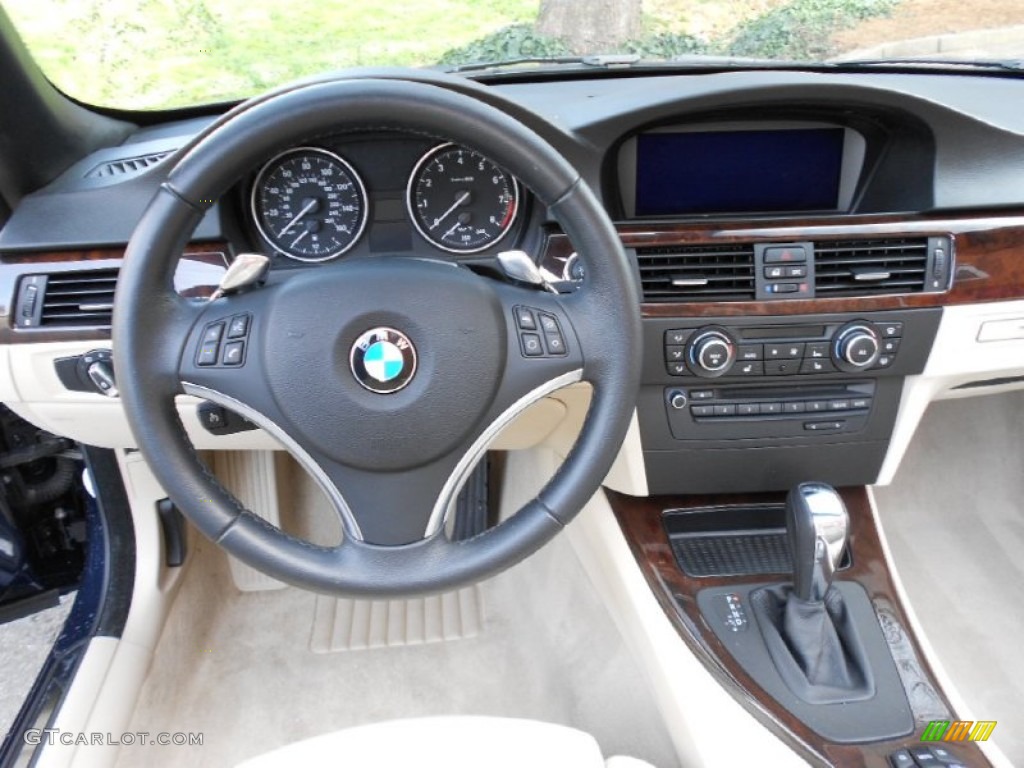 2010 BMW 3 Series 335i Convertible Cream Beige Dashboard Photo #60942483