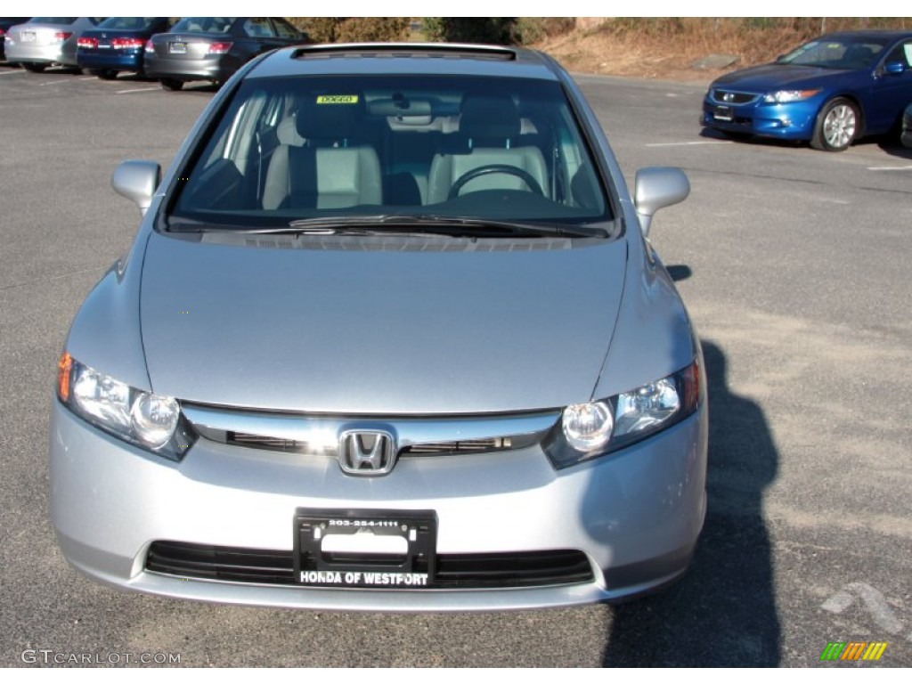 2008 Civic EX-L Sedan - Alabaster Silver Metallic / Gray photo #2