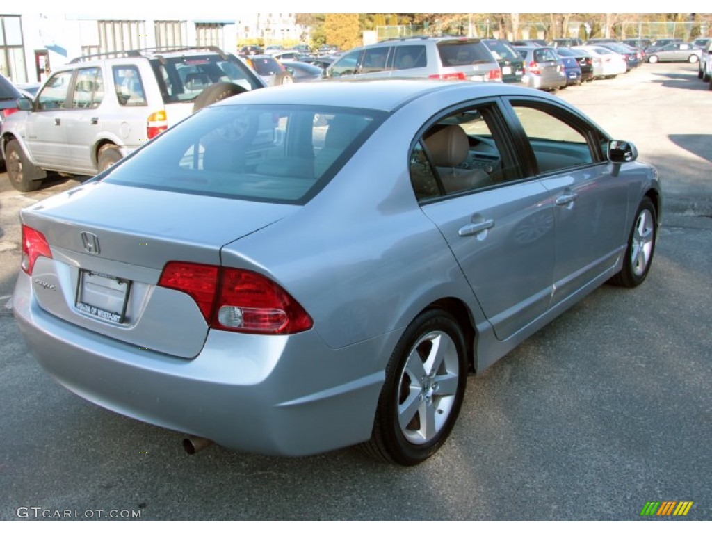 2008 Civic EX-L Sedan - Alabaster Silver Metallic / Gray photo #8