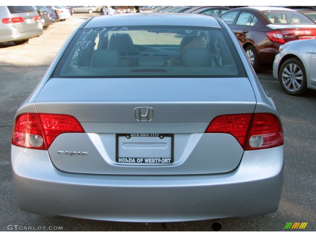 2008 Civic EX-L Sedan - Alabaster Silver Metallic / Gray photo #9