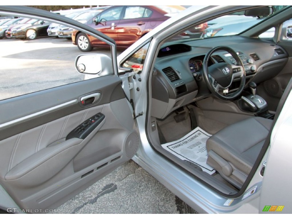 2008 Civic EX-L Sedan - Alabaster Silver Metallic / Gray photo #12