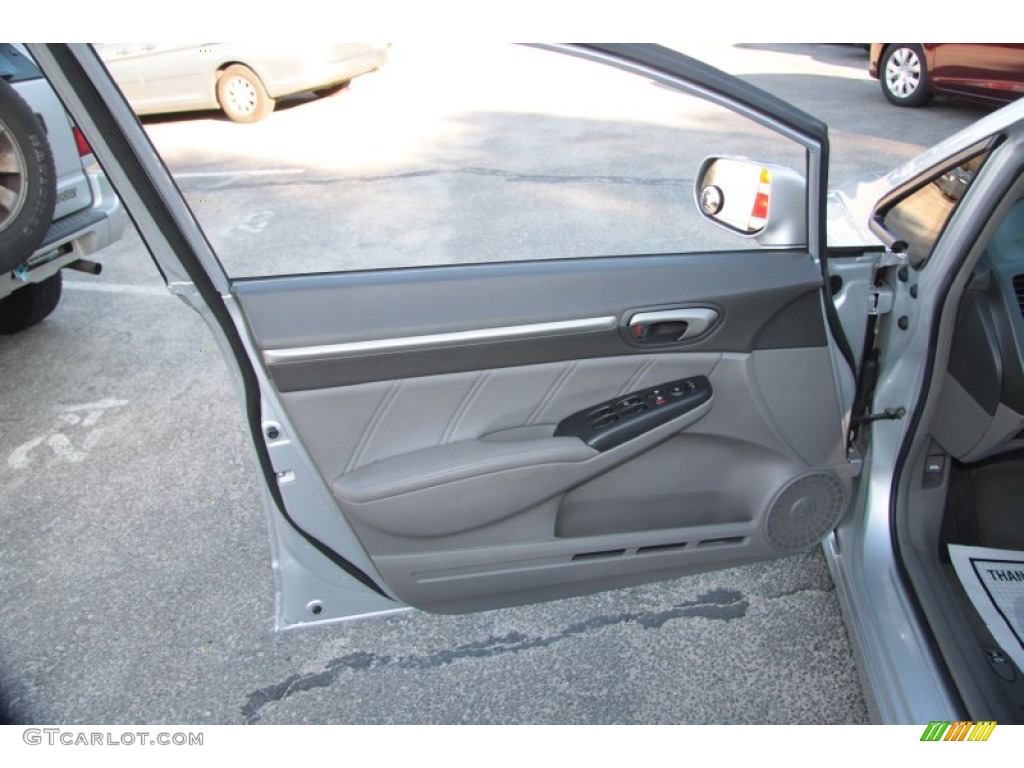 2008 Civic EX-L Sedan - Alabaster Silver Metallic / Gray photo #14