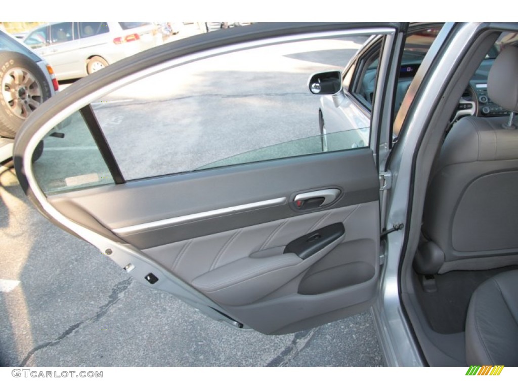 2008 Civic EX-L Sedan - Alabaster Silver Metallic / Gray photo #19