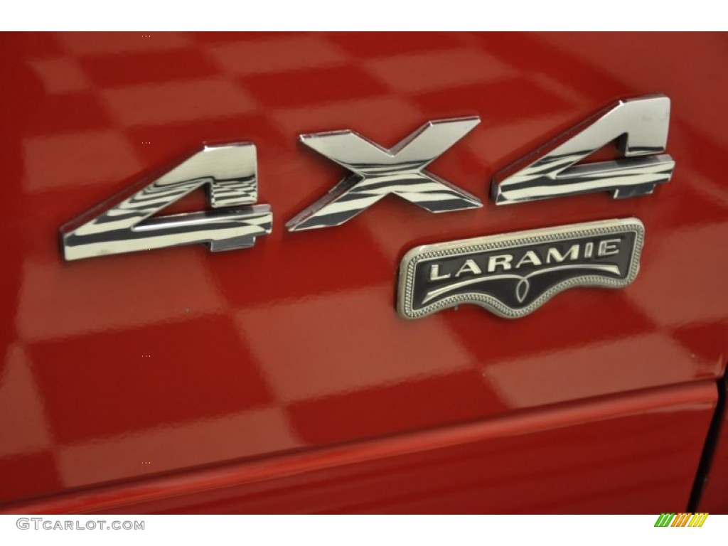 2005 Ram 2500 Laramie Quad Cab 4x4 - Deep Molten Red Pearl / Taupe photo #40