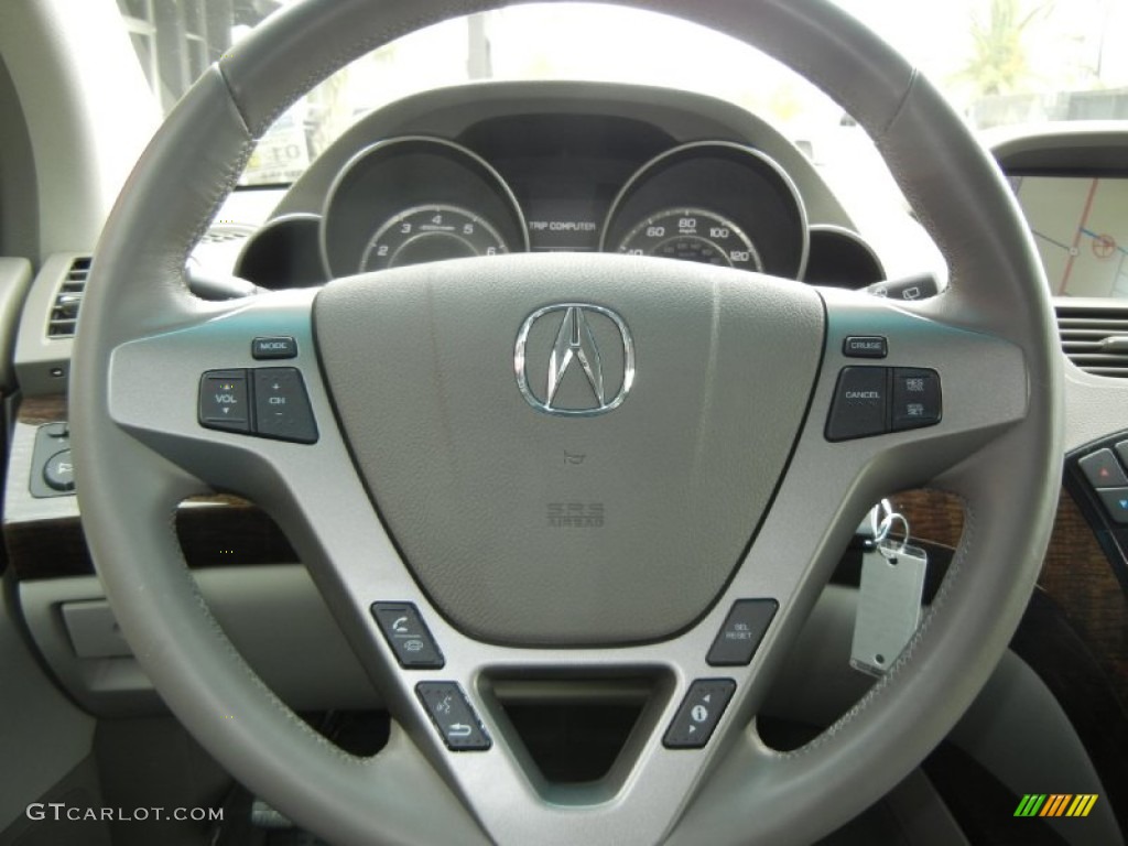 2011 Acura MDX Technology Taupe Steering Wheel Photo #60945306
