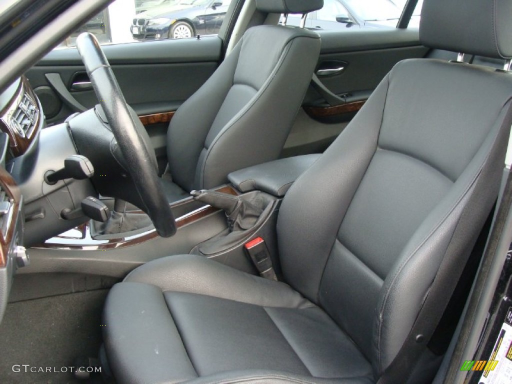Black Interior 2009 BMW 3 Series 328i Sedan Photo #60949197
