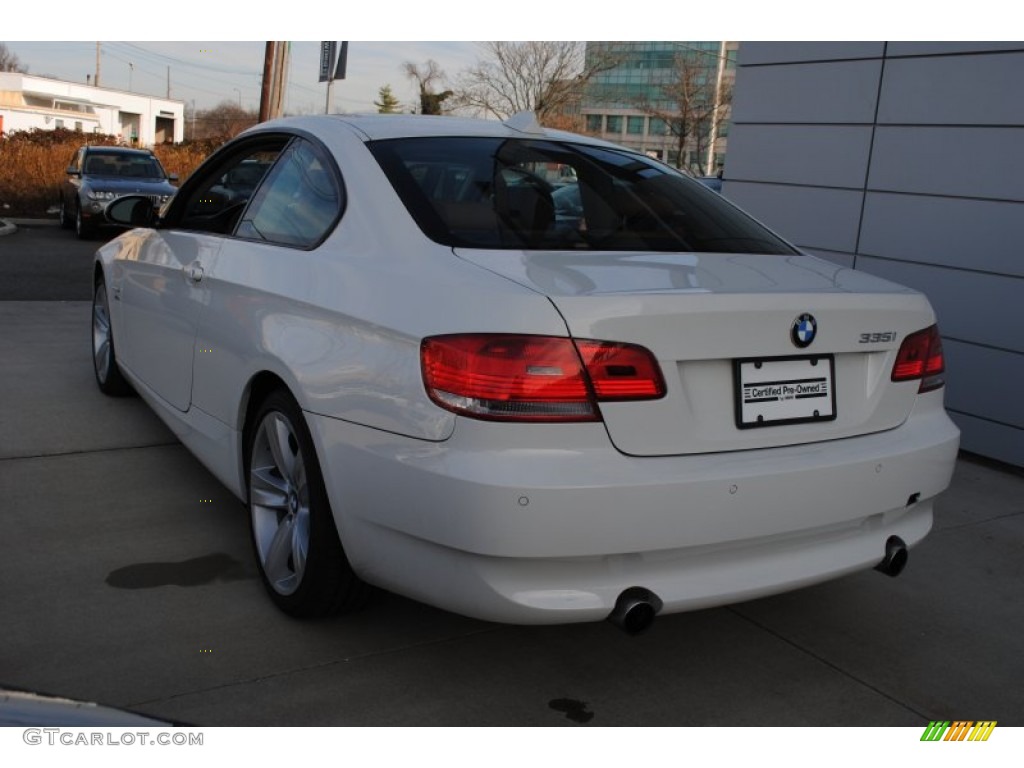 2009 3 Series 335xi Coupe - Alpine White / Saddle Brown Dakota Leather photo #4