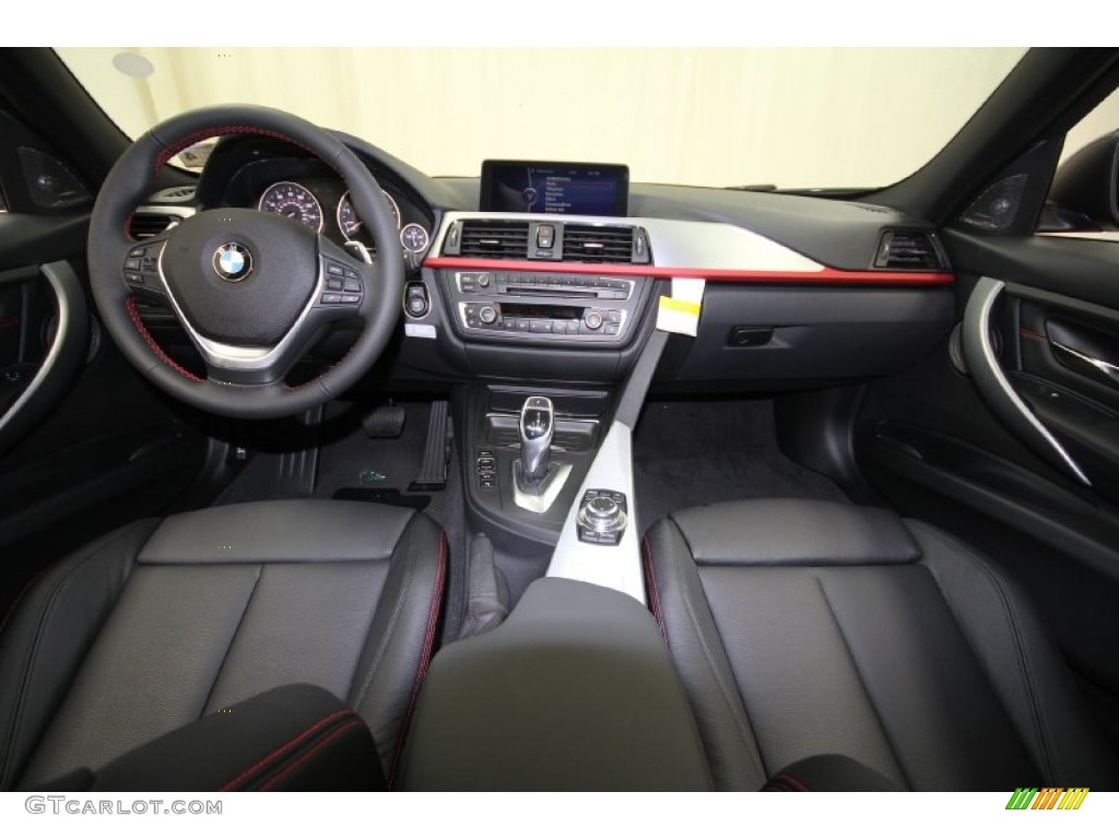 2012 BMW 3 Series 335i Sedan Black/Red Highlight Dashboard Photo #60951003