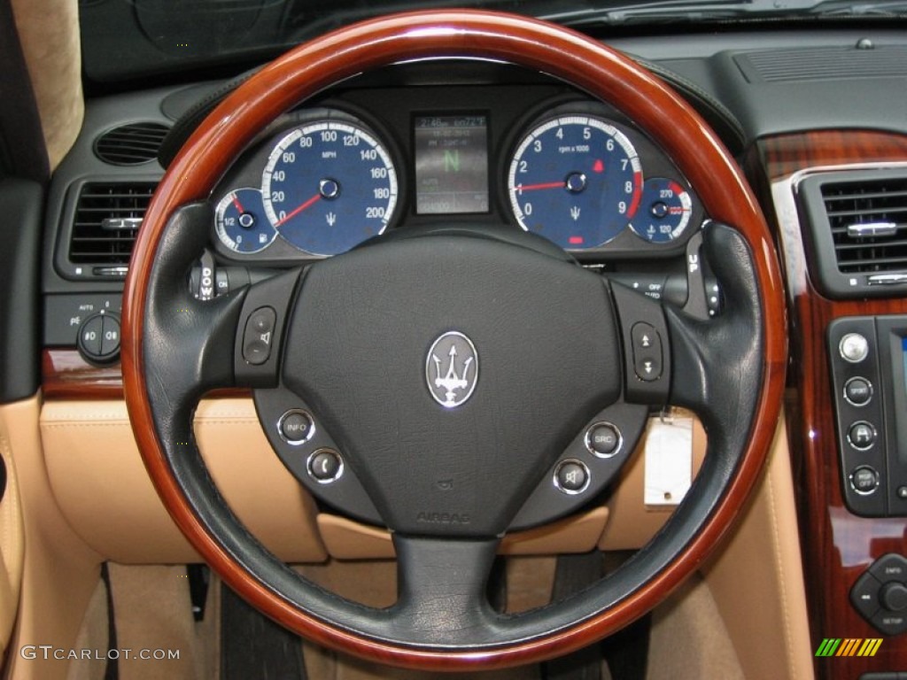 2006 Maserati Quattroporte Standard Quattroporte Model Beige Steering Wheel Photo #60952370