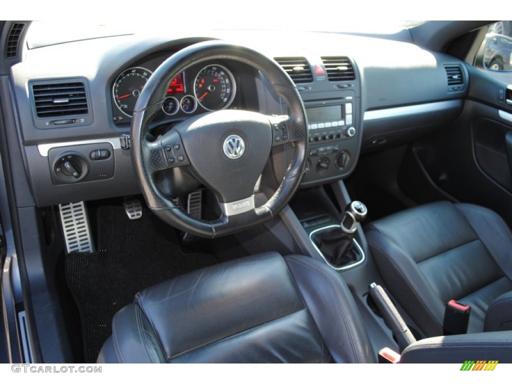 2009 Volkswagen GTI 4 Door Anthracite Black Leather Dashboard Photo #60953325