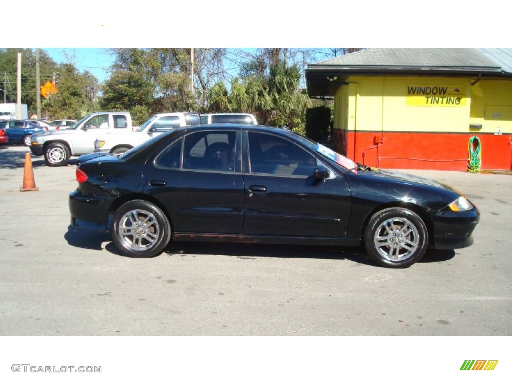 2003 Cavalier LS Sport Sedan - Black / Neutral Beige photo #2