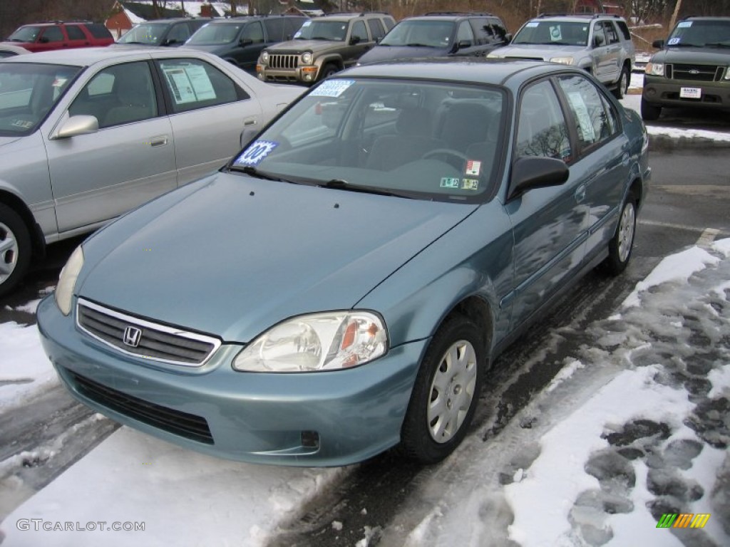 Iced Teal Pearl 2000 Honda Civic VP Sedan Exterior Photo #60958353