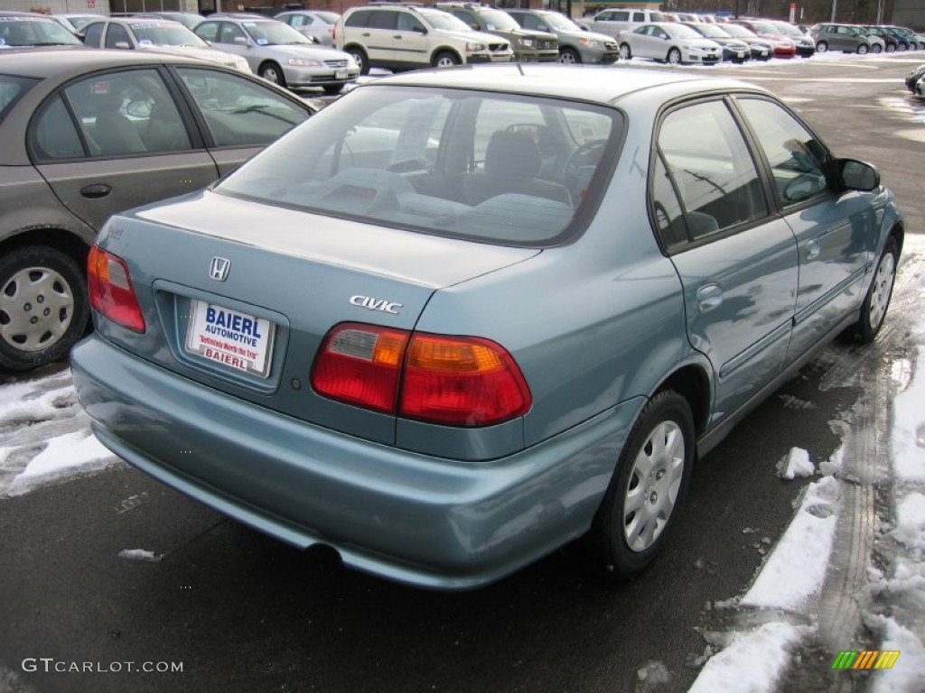 2000 Civic VP Sedan - Iced Teal Pearl / Gray photo #3