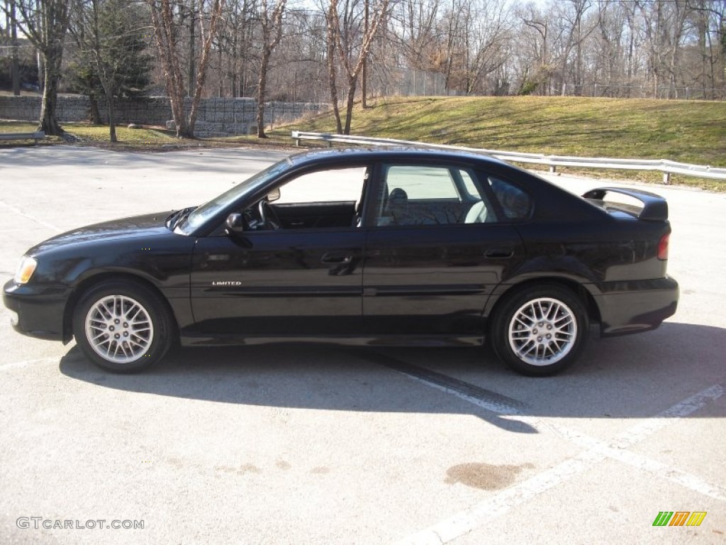 2002 Legacy GT Limited Sedan - Black Granite Pearl / Gray photo #3