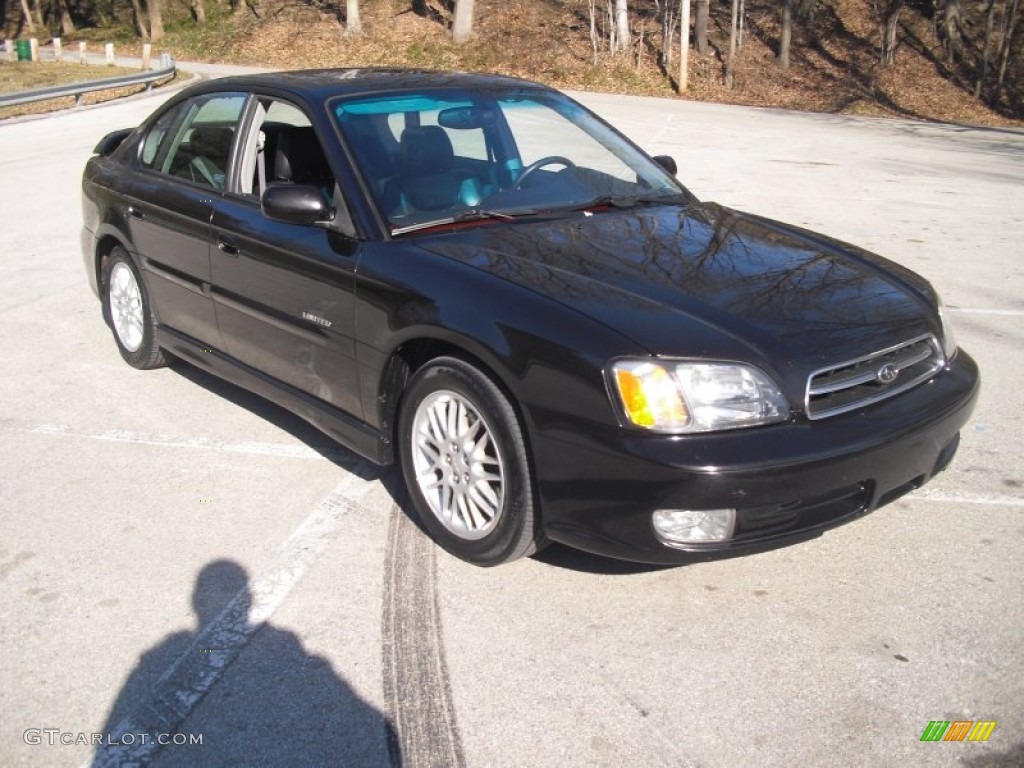 2002 Legacy GT Limited Sedan - Black Granite Pearl / Gray photo #8