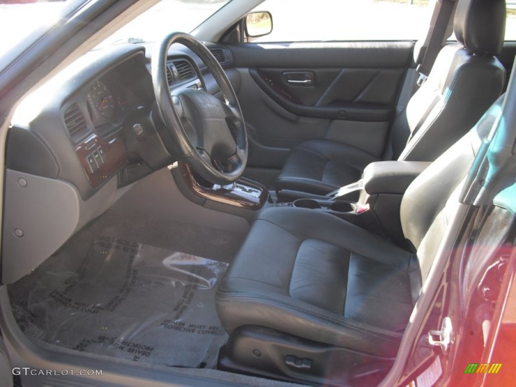 2002 Legacy GT Limited Sedan - Black Granite Pearl / Gray photo #17