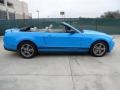 2010 Grabber Blue Ford Mustang V6 Convertible  photo #2