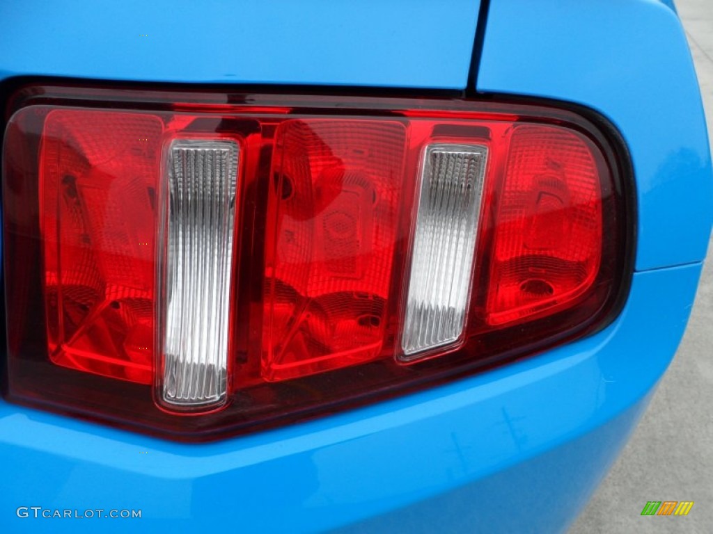 2010 Mustang V6 Convertible - Grabber Blue / Stone photo #14